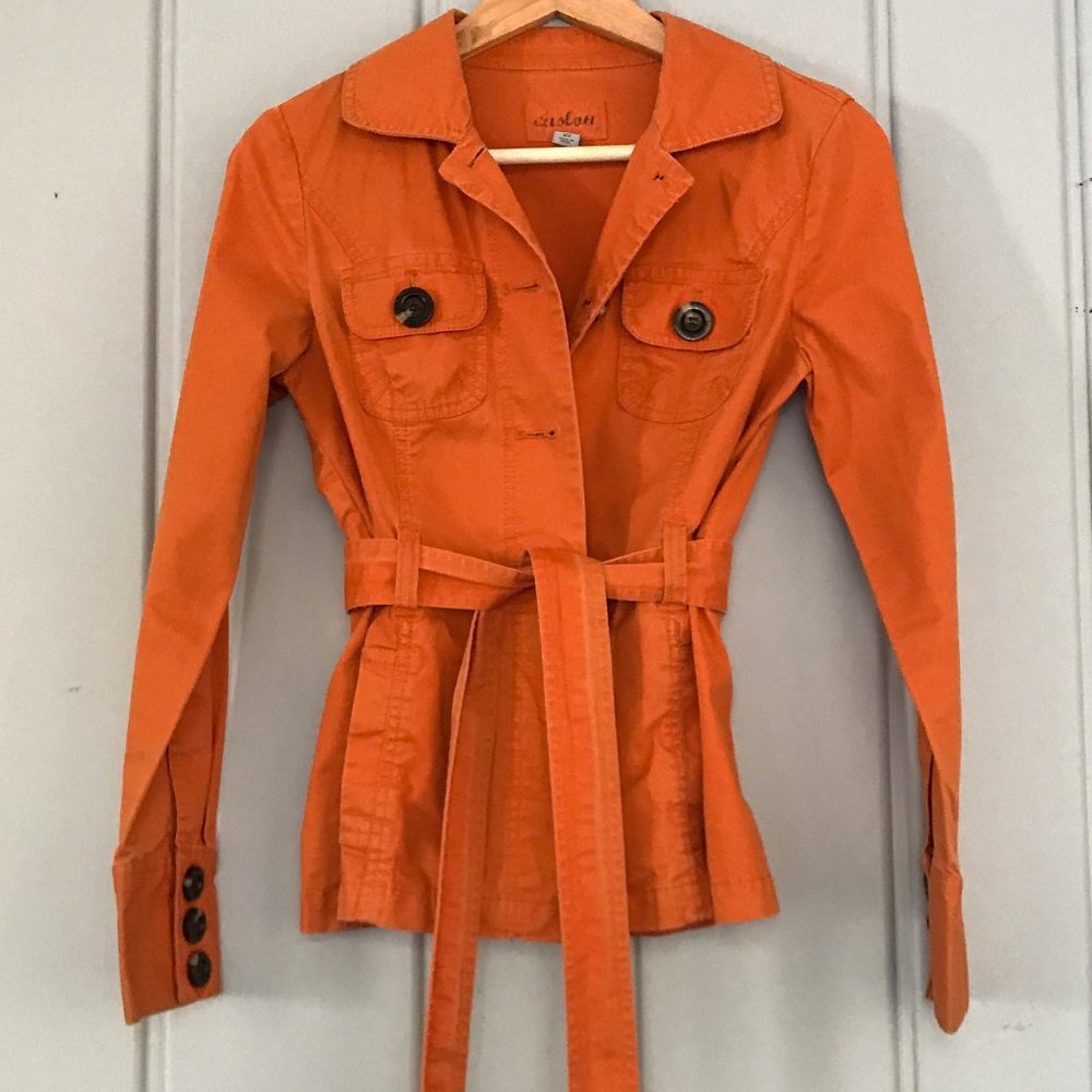 Nordstrom's Belted Caslon Orange Utility Jacket